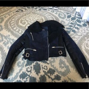 Barney’s original suede and shearling Moto jacket